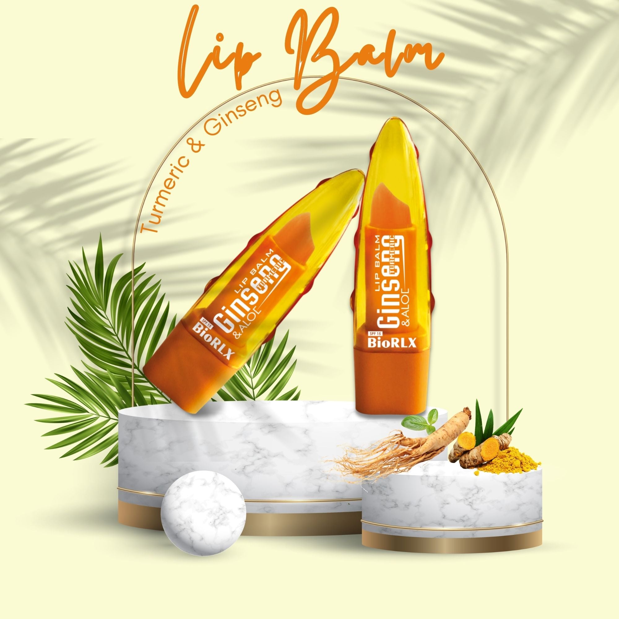 BioRLX Aloe Vera Ginseng Turmeric Lip Balm